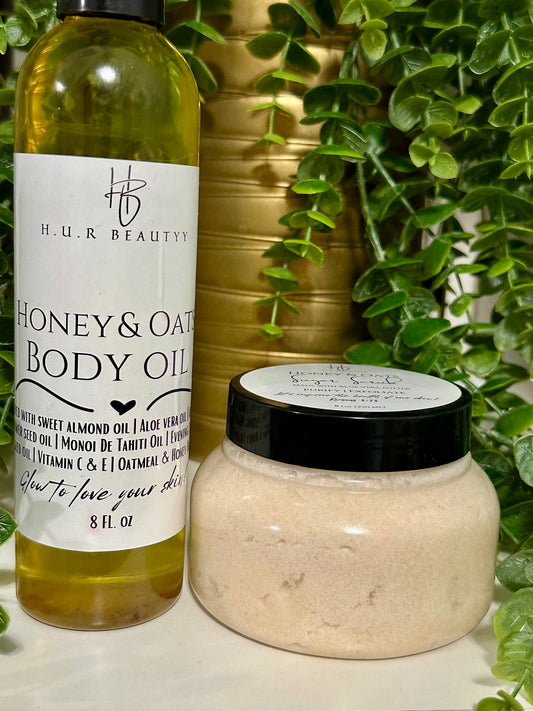 Honey & Oats Body Oil & Sugar Scrub
