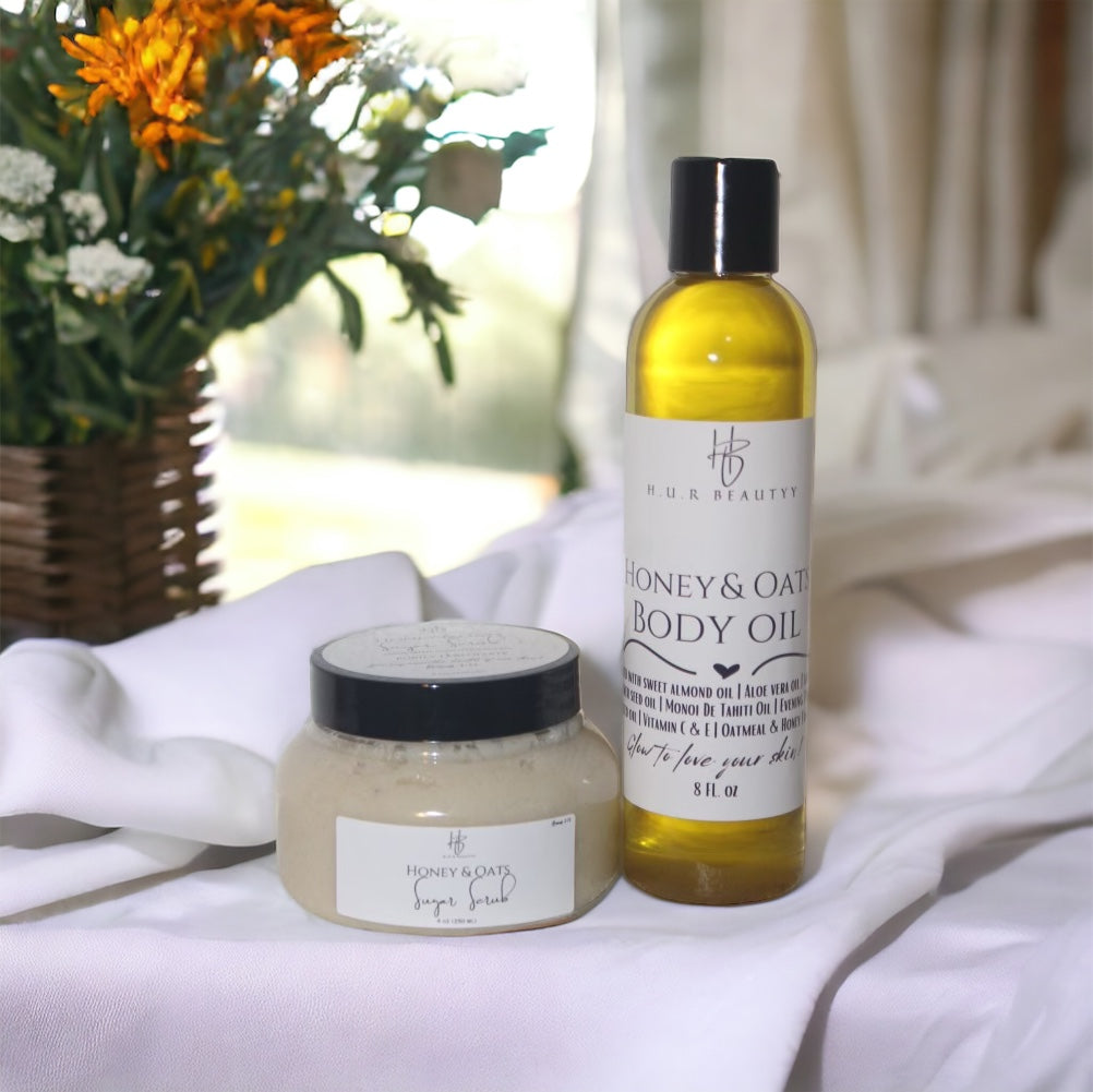 Honey & Oats Body Oil & Sugar Scrub